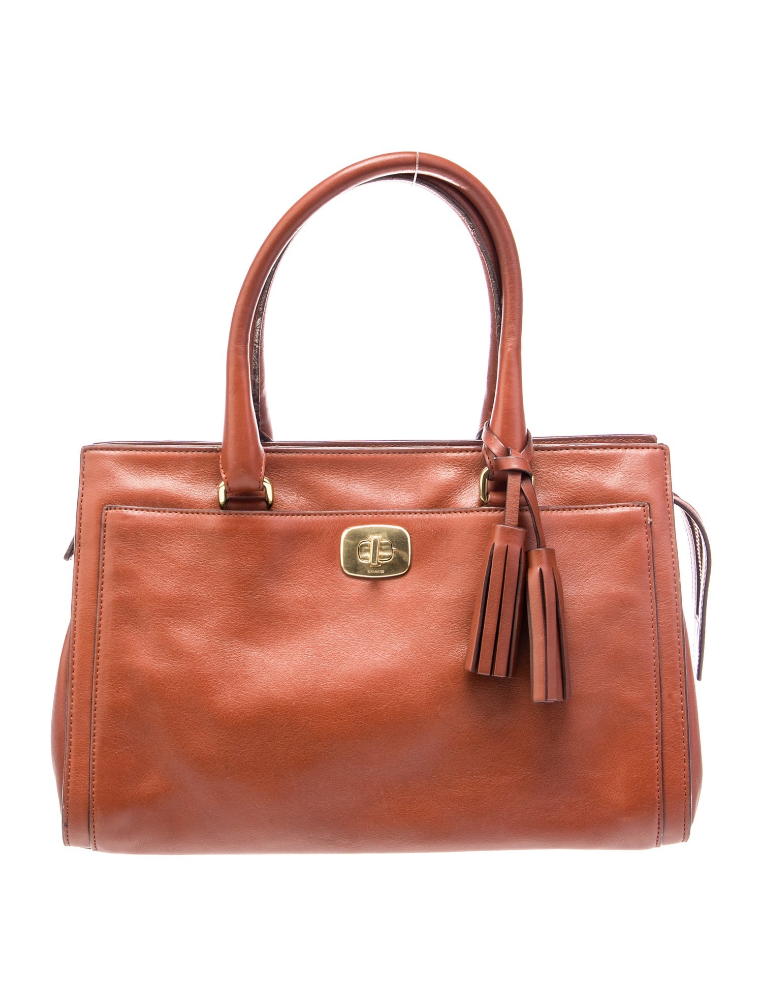 Coach Leather Top Handle Bag